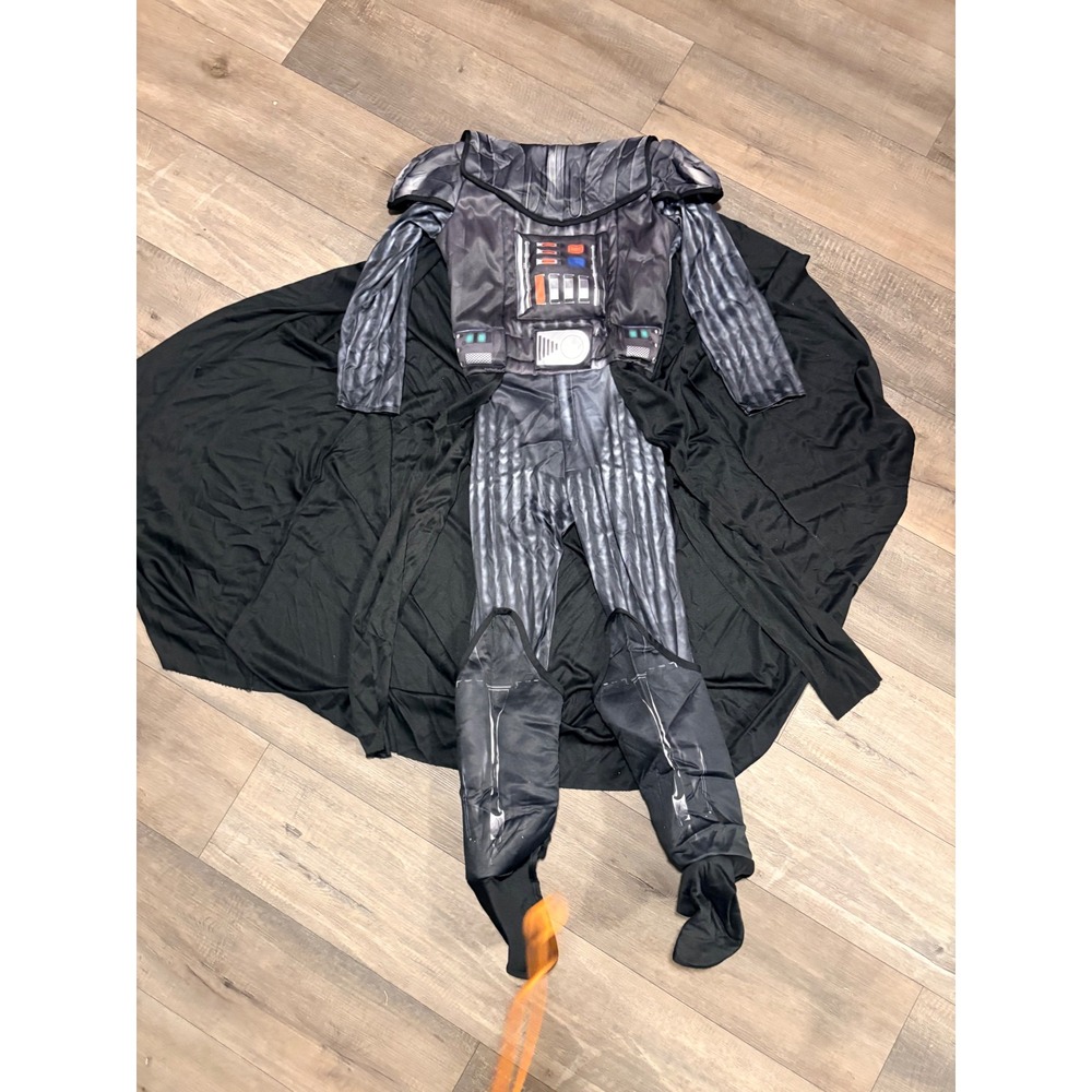 Star Wars Darth Vader Costume Kids Medium Rubies Muscle Chest Jumpsuit with Cape